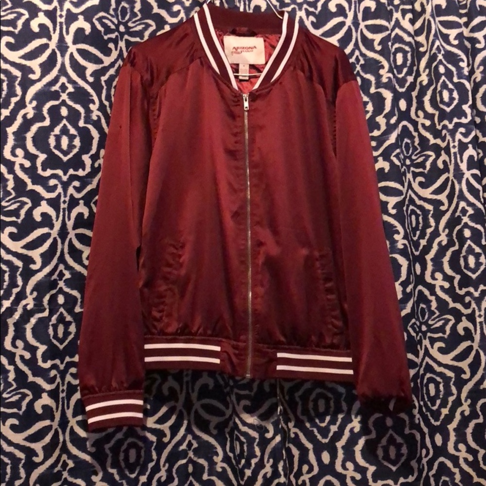 A silky red jacket